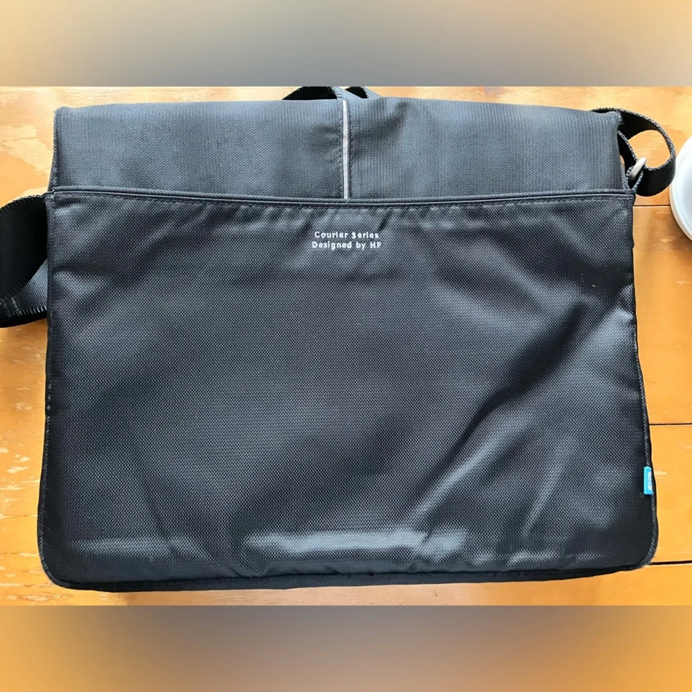 HP Black Messenger Bag with Logo